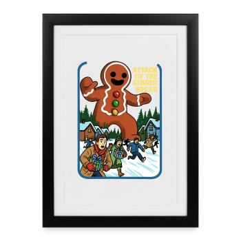 Attack of the Gingerbread  - Framed poster (27 × 37 cm) - black - Front