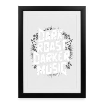 Metal and coffee - Framed poster (27 × 37 cm) - black - Front