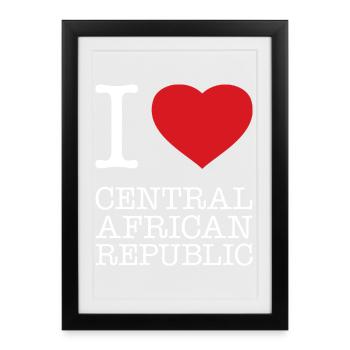 I love Central African Republic - Framed poster (27 × 37 cm) - black - Front