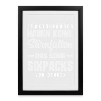 Tractor drivers have no forehead wrinkles - Framed poster (27 × 37 cm) - black - Front
