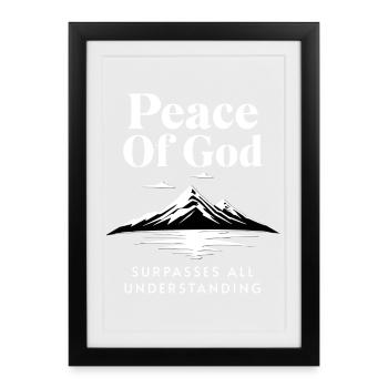 La paix de Dieu surpasse toute compréhension Berg - Affiche encadrée (27 × 37 cm) - noir - Devant