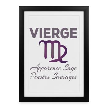 Vierge - Affiche encadrée (27 × 37 cm) - noir - Devant