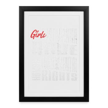 Fundamental Women's Rights Shirt - Framed poster (27 × 37 cm) - black - Front