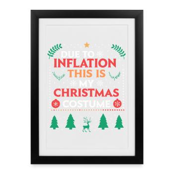 Noël inflation costume - Affiche encadrée (27 × 37 cm) - noir - Devant