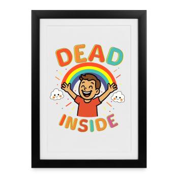 Dead Inside - Framed poster (27 × 37 cm) - black - Front