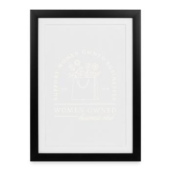 Groupe de soutien au club d’affaires détenu par des femmes - Affiche encadrée (27 × 37 cm) - noir - Devant