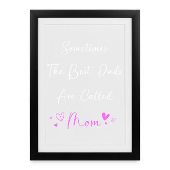 Maman célibataire Maman célibataire Maman célibataire - Affiche encadrée (27 × 37 cm) - noir - Devant