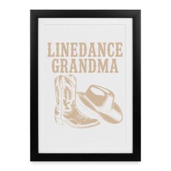 Chapeau de bottes de grand-mère en ligne - Affiche encadrée (27 × 37 cm) - noir - Devant