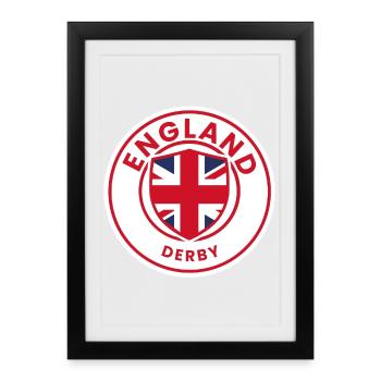 Union Jack Shield Design - Framed poster (27 × 37 cm) - black - Front