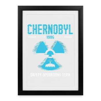 Chernobyl Safety Operation Team - Funny Chernobyl  - Framed poster (27 × 37 cm) - black - Front