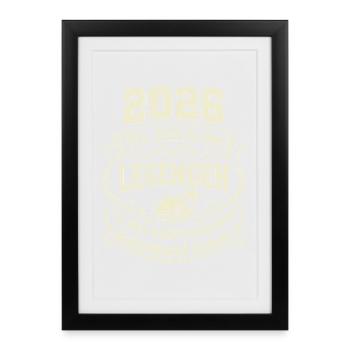 Don de légende pour retraité retraite 2026 - Affiche encadrée (27 × 37 cm) - noir - Devant