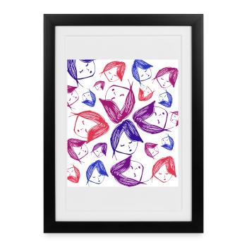 Portrait du cycle de pensée répétitive - Affiche encadrée (27 × 37 cm) - noir - Devant