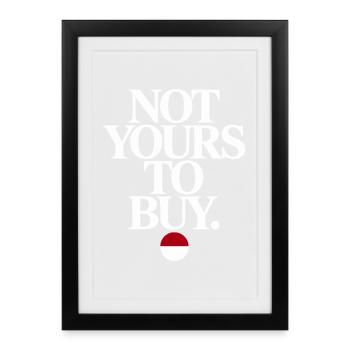 Not Yours To Buy Greenland Sovereignty Policy - Framed poster (27 × 37 cm) - black - Front