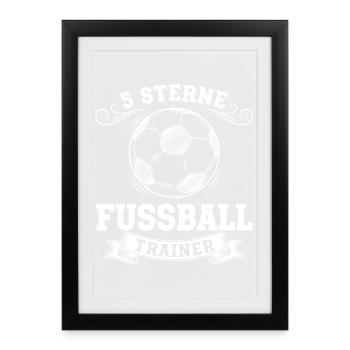 5 Star Trainer – Professionalism & Passion - Framed poster (27 × 37 cm) - black - Front