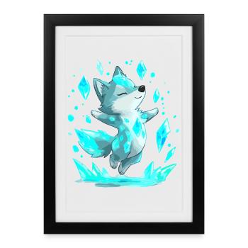 Délice de cristal d’Eisfuchs - Affiche encadrée (27 × 37 cm) - noir - Devant