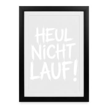 Don't cry Run! - Framed poster (27 × 37 cm) - black - Front