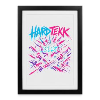 Hardtekk Tekke Allemagne de l’Est - Affiche encadrée (27 × 37 cm) - noir - Devant