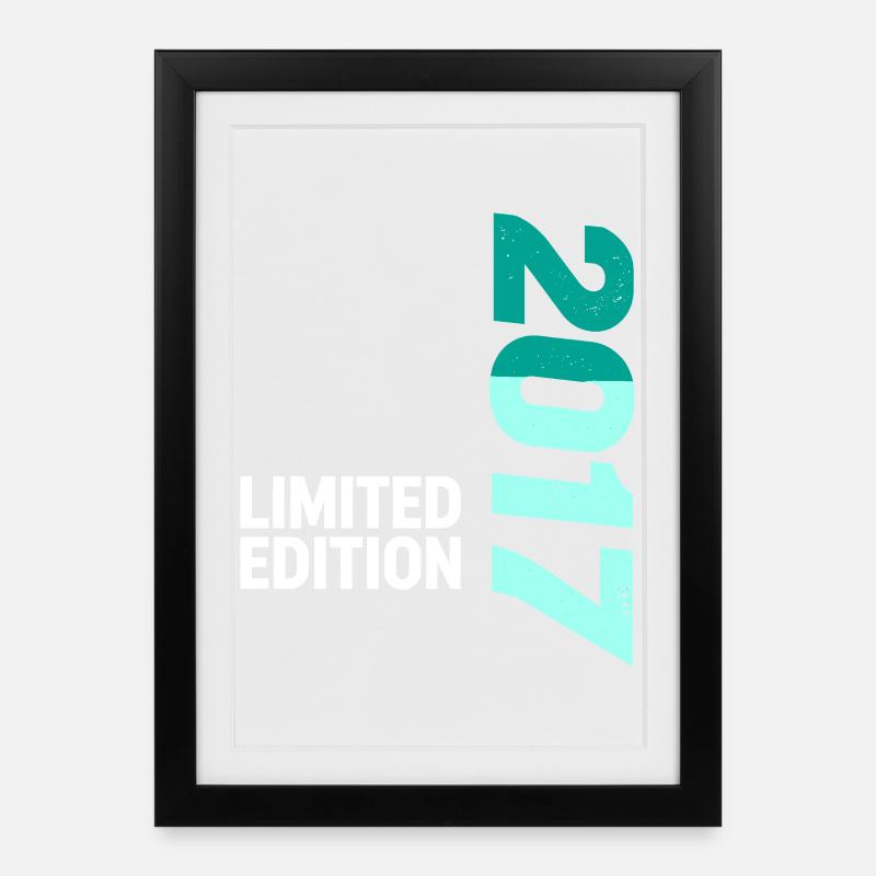 9e anniversaire 2017 Légende du cadeau de garçon - Affiche encadrée (27 × 37 cm) - noir