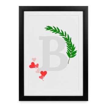 b - Affiche encadrée (27 × 37 cm) - noir - Devant