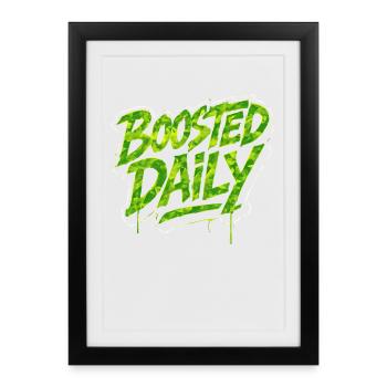 Boosted Daily Car Scene Lifestyle Camouflage Tuner - Framed poster (27 × 37 cm) - black - Front
