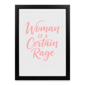 Femme d’une certaine rage Pouvoir Chemise - Affiche encadrée (27 × 37 cm) - noir - Devant