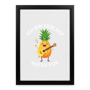 Pineapple Rocks Guitar - No Bot - Pure Nature - Framed poster (27 × 37 cm) - black - Front