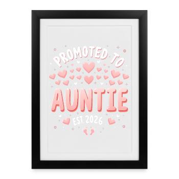 Tante 2026 Tante 2026 Promue Tante 2026 - Affiche encadrée (27 × 37 cm) - noir - Devant