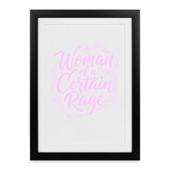 Femme d’un certain don de rage pour les femmes - Affiche encadrée (27 × 37 cm) - noir - Devant