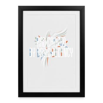 Radicalized by Basic Decency Shirt for Activists - Framed poster (27 × 37 cm) - black - Front