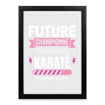 Zukünftiger Karate-Champion Karate Karateka - Gerahmtes Poster (27 × 37 cm) - Schwarz - Vorne