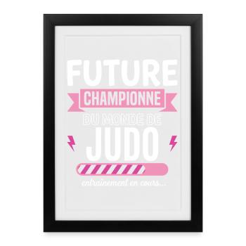 Future Judo Judoka Champion - Framed poster (27 × 37 cm) - black - Front