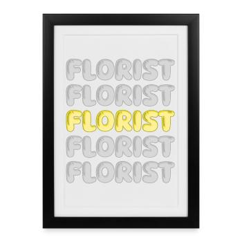Occupation: Florist - Framed poster (27 × 37 cm) - black - Front