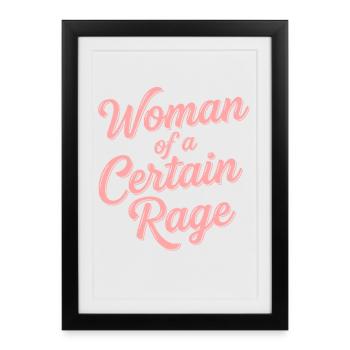 Femme d’un certain motif de rage - Affiche encadrée (27 × 37 cm) - noir - Devant