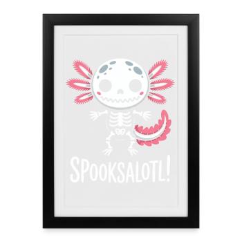 Spooksalot Skeleton Bunny - Framed poster (27 × 37 cm) - black - Front