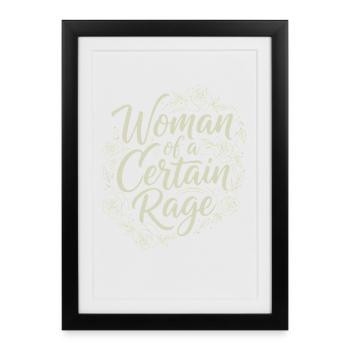 Un motif de déclaration cool pour les féministes et les fans - Affiche encadrée (27 × 37 cm) - noir - Devant