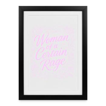 Woman of a Certain Rage Design Pink - Framed poster (27 × 37 cm) - black - Front