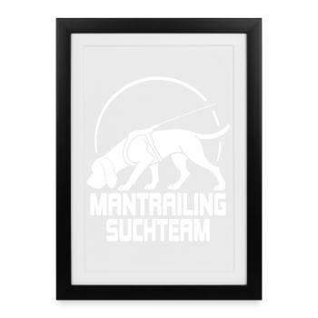 Bloodhound Mantrailing Search Team Dogs Wilsigns - Framed poster (27 × 37 cm) - black - Front