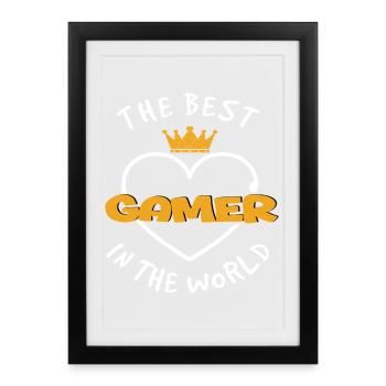 Gamers - Framed poster (27 × 37 cm) - black - Front