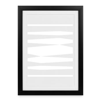 Bold Stripes design - Framed poster (27 × 37 cm) - black - Front