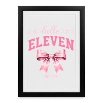 Hello Eleven 11 Year Old Is 2015 Birthday Knot - Framed poster (27 × 37 cm) - black - Front
