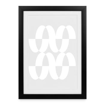 Interlaced Ring Mesh - Framed poster (27 × 37 cm) - black - Front