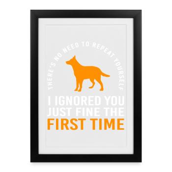 Australian Cattle Dog - Framed poster (27 × 37 cm) - black - Front