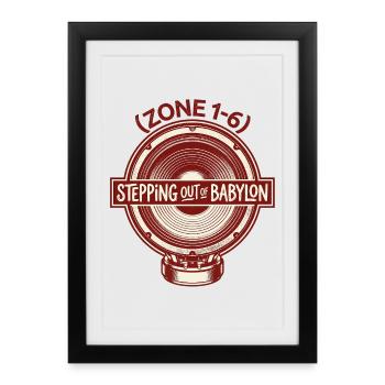 Sortir du reggae de Babylon - Affiche encadrée (27 × 37 cm) - noir - Devant