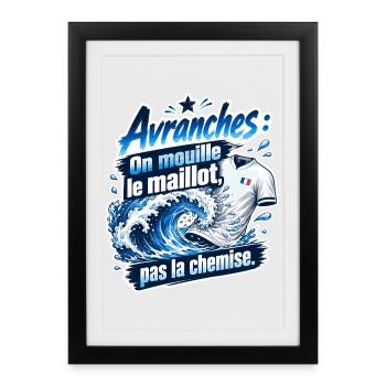 Avranches Maillot Mouillé - Gerahmtes Poster (27 × 37 cm) - Schwarz - Vorne