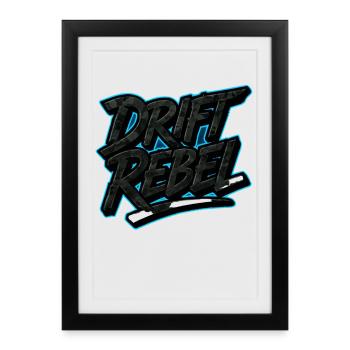 Drift Rebel disant Camouflage Motorsport - Affiche encadrée (27 × 37 cm) - noir - Devant