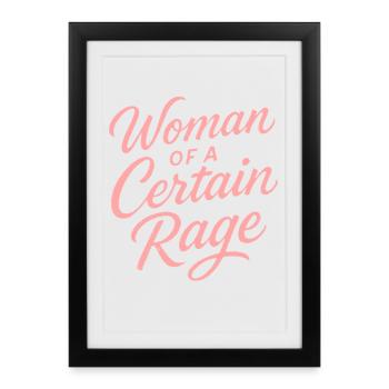 Woman with certain anger - Framed poster (27 × 37 cm) - black - Front