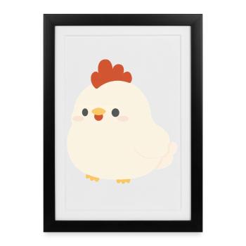 Chicken - Framed poster (27 × 37 cm) - black - Front