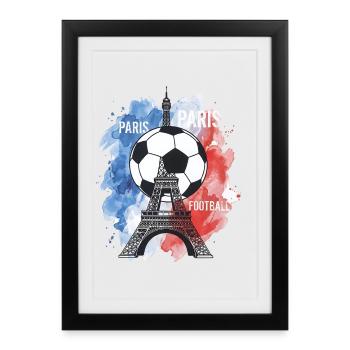 Paris Sport design for French fans - Framed poster (27 × 37 cm) - black - Front