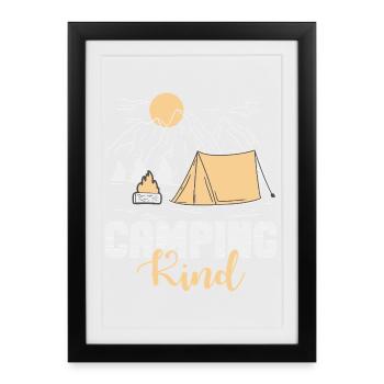 Camping Child Tent Tents Camper Tent Camp - Framed poster (27 × 37 cm) - black - Front