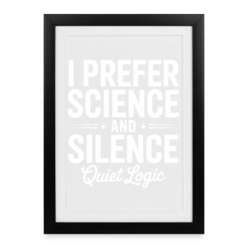 Quiet Logic: Science & Silence - Framed poster (27 × 37 cm) - black - Front
